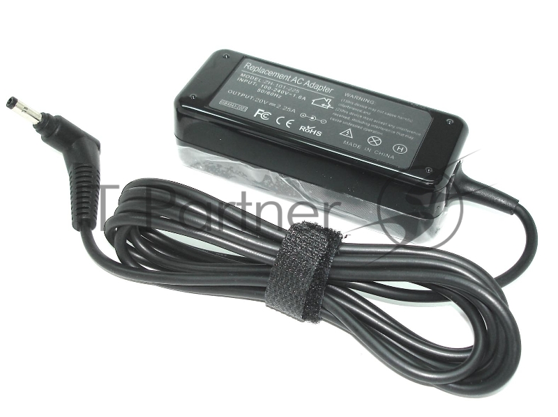 Блок питания (сетевой адаптер) для ноутбуков Lenovo 20V 2.25A 45W 4.0x1.7mm REPLACEMENT