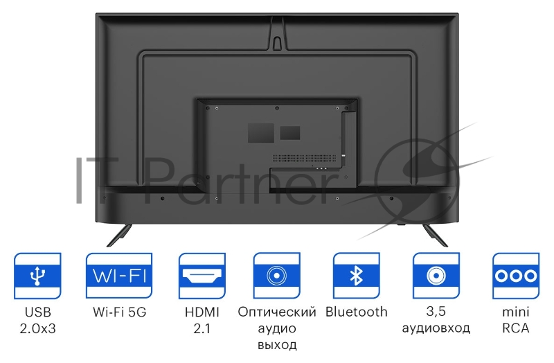 Телевизор LED Kivi 55 55U740NB черный 4K Ultra HD 60Hz DVB-T DVB-T2 DVB-C WiFi Smart TV