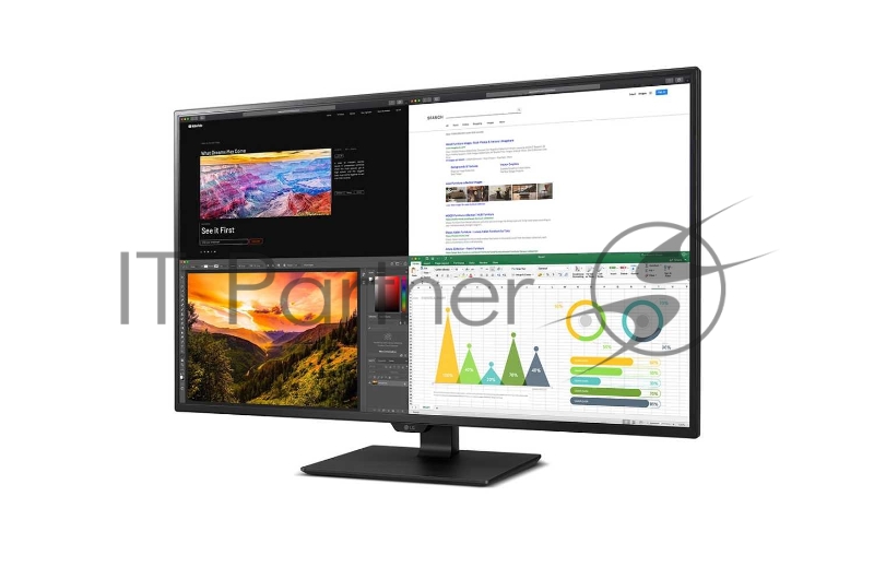 МОНИТОР 43 LG 43UN700-B Black (IPS, 3840x2160, 5 ms, 178°/178°, 400 cd/m, 100M:1, +DP, +НDMI, +MM, +USB-С, +USB 3,0x2)