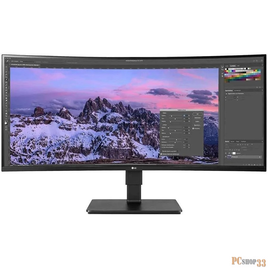 Монитор LG 35 UltraWide 35BN77C-B черный VA LED 5ms 21:9 HDMI M/M матовая HAS Pivot 2500:1 300cd 178гр/178гр 3440x1440 DisplayPort UWQHD USB 8.32кг
