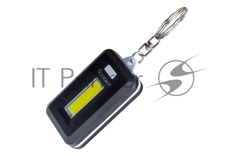 Фонарь брелок 1ВтCOBLED 3xAAA корпус ABS-пластик кольцо для ключей КОСМОС KOC203B