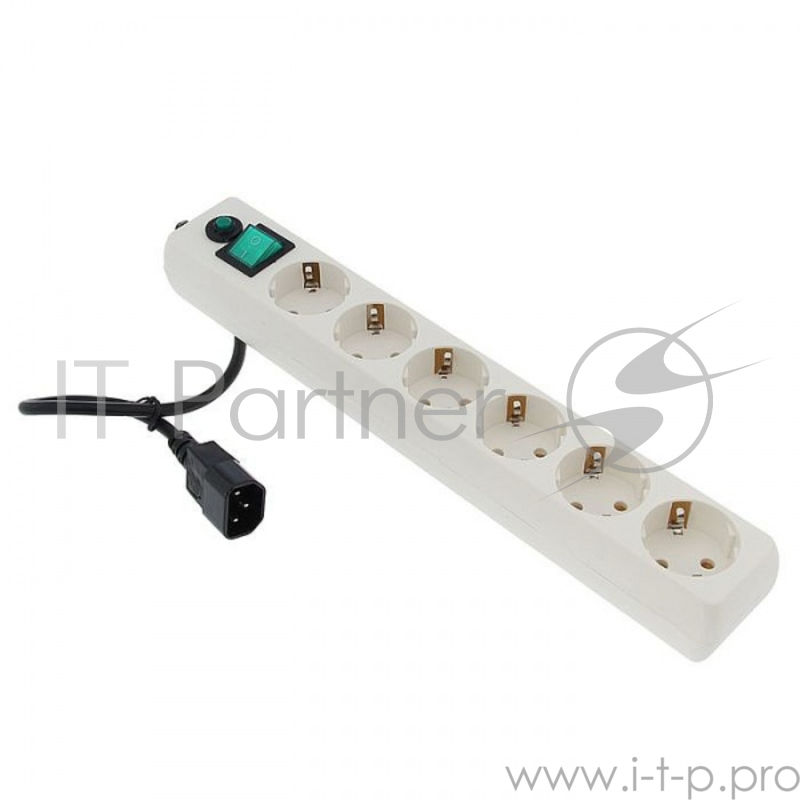 Сетевой фильтр Гарнизон ЕНW-0 0,5 м 6 р белый для UPS