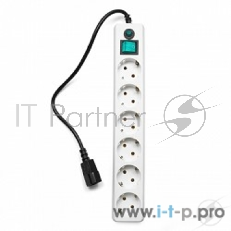 Сетевой фильтр Гарнизон ЕНW-0 0,5 м 6 р белый для UPS