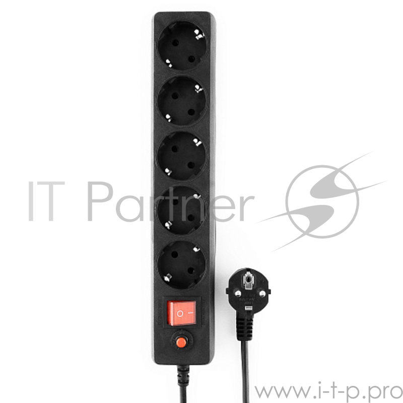 Сетевой фильтр Гарнизон ЕНLB-4 0,5 м 5 р черный