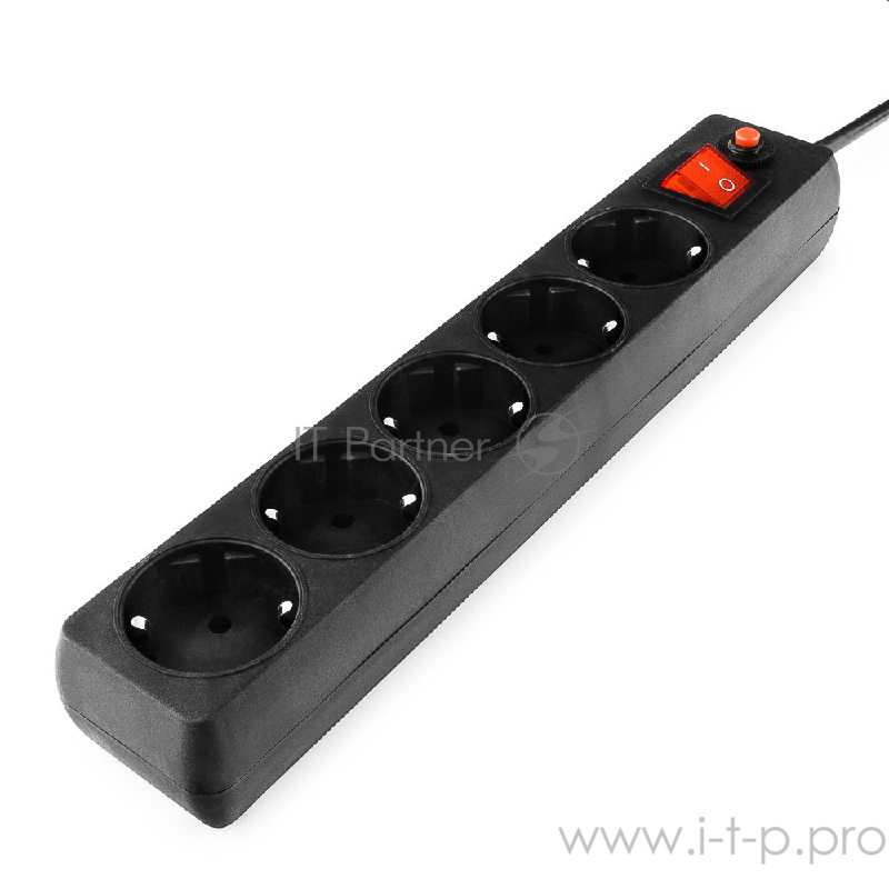 Сетевой фильтр Гарнизон ЕНLB-4 0,5 м 5 р черный