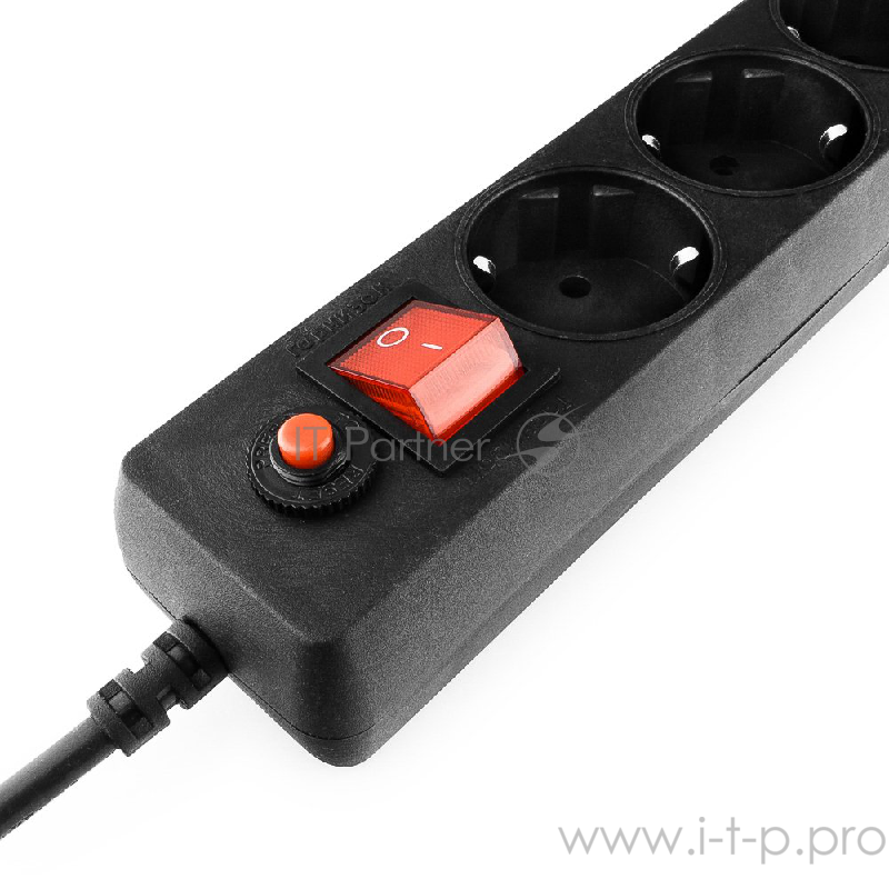 Сетевой фильтр Гарнизон ЕНLB-4 0,5 м 5 р черный