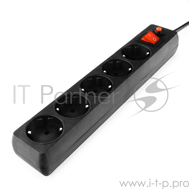 Сетевой фильтр Гарнизон ЕНLB-4 0,5 м 5 р черный