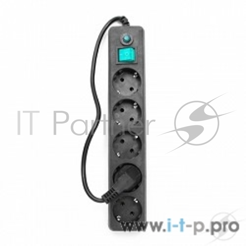 Сетевой фильтр Гарнизон ЕНLB-4 0,5 м 5 р черный