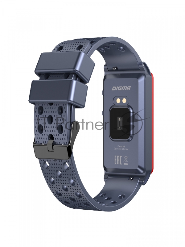 Смарт-браслет Digma Force A8 корп.:серый/красный рем.:серый (A8GR)