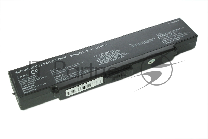 Аккумуляторная батарея для ноутбука Sony Vaio VGN-CR, AR, NR (VGP-BPS9) 5200mAh OEM черная