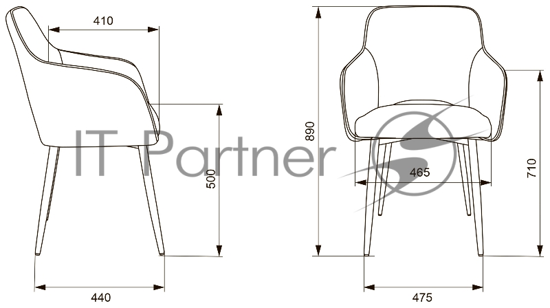Стул для кухни Бюрократ KF-7 экомех коралловый металл черный на ножках (KF-7/BOUCLE-CORAL)