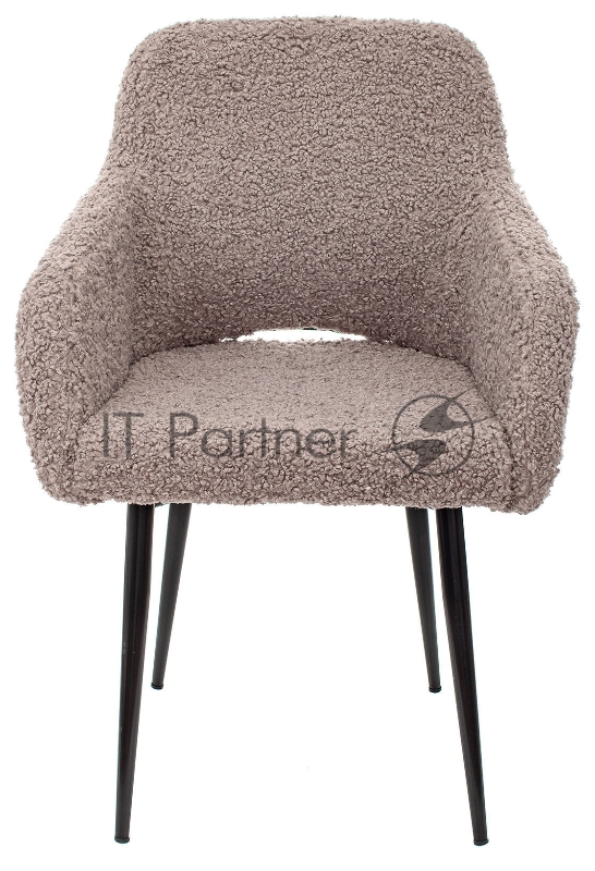 Стул для кухни Бюрократ KF-7 экомех серый металл черный на ножках (KF-7/BOUCLE-GREY)