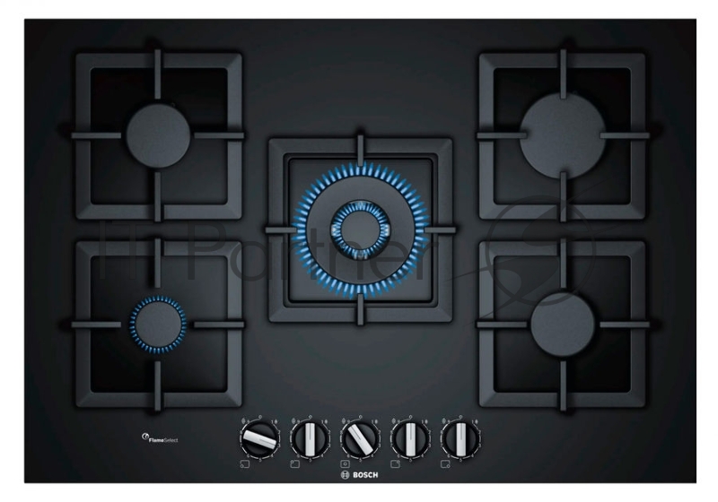 Газовая варочная поверхность Bosch PPQ7A6B20 черный