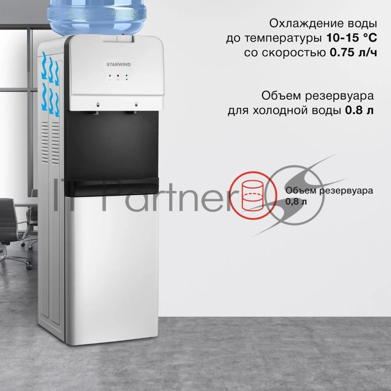 Кулер Starwind SW-1005EW напольный электронный белый