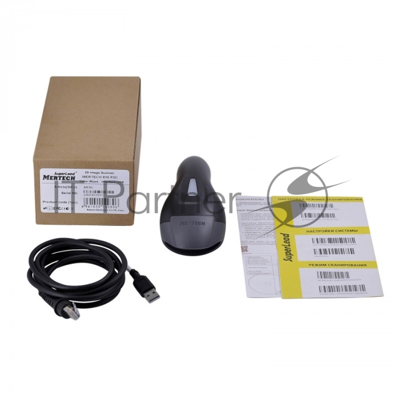 Сканер штрих-кода Mertech 610 P2D SuperLead 1D/2D черный (4830)