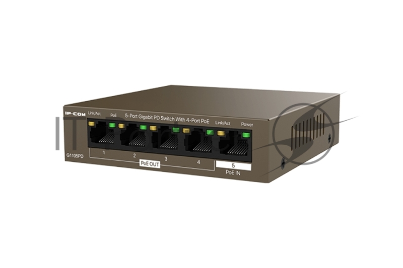 Гигабитный коммутатор IP-COM G1105PD-5-портовый PD с 4 портами PoE