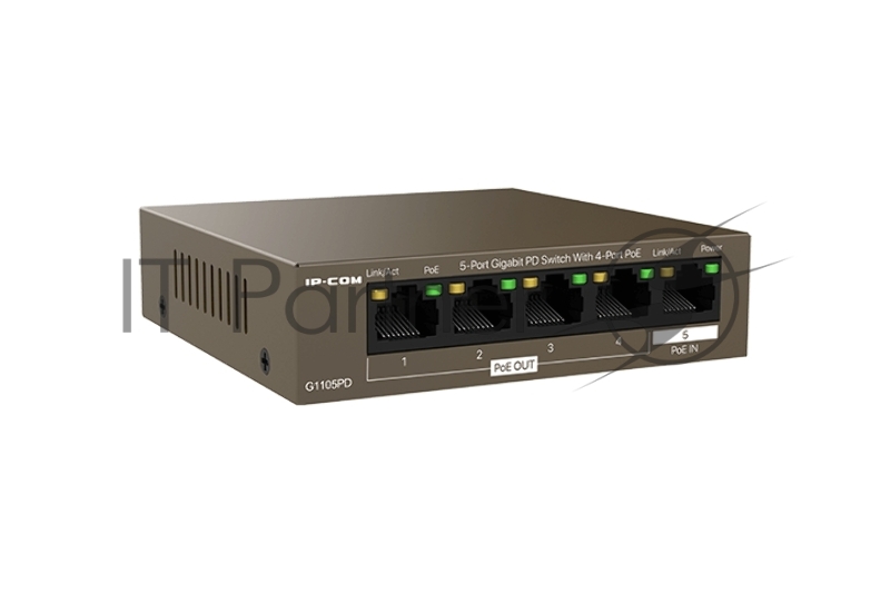 Гигабитный коммутатор IP-COM G1105PD-5-портовый PD с 4 портами PoE