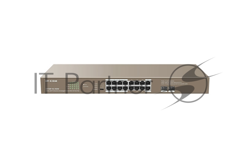 Неуправляемый Коммутатор IP-COM G1118P-16-250W 16 GE+SFP Ethernet с 16-Портовым PoE