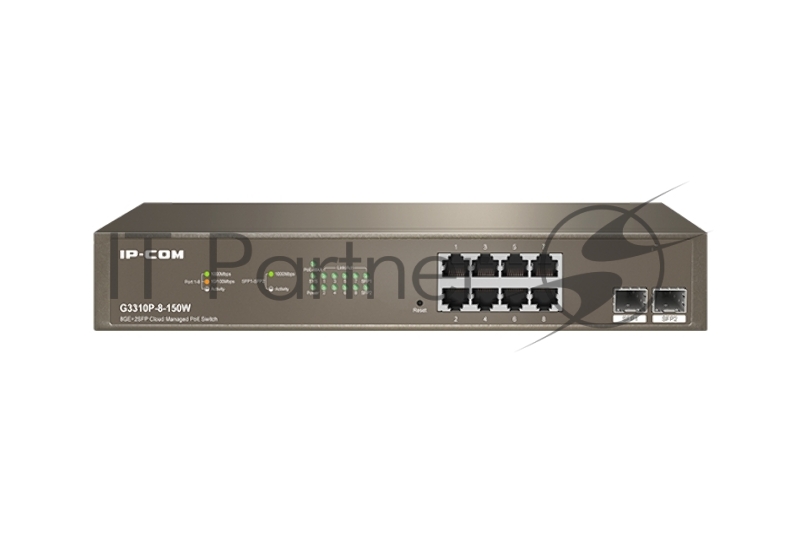 Коммутатор IP-COM G3310P-8-150W PoE с облачным управлением 8GE+2SFP