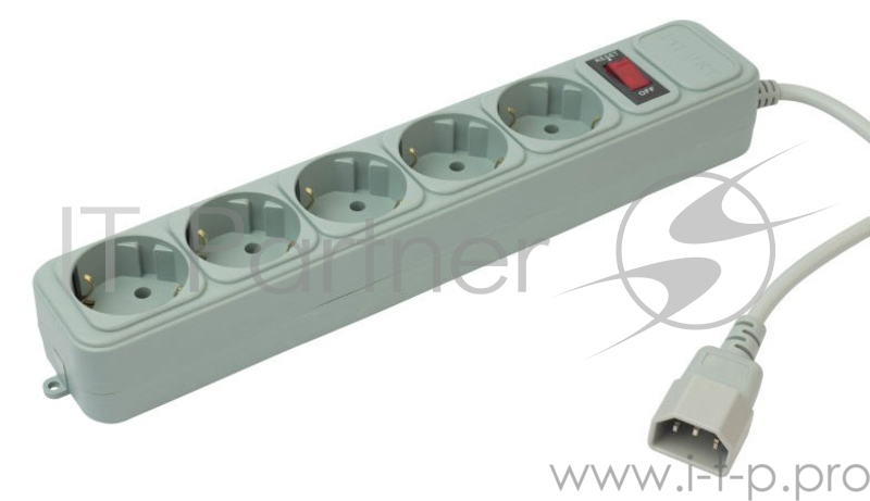 Сетевой фильтр PC Pet AP01006-E-GR 1.8м (5 розеток) серый