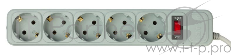 Сетевой фильтр PC Pet AP01006-1.8-GR 1.8м (5 розеток) серый