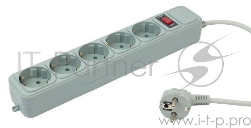 Сетевой фильтр PC Pet AP01006-1.8-GR 1.8м (5 розеток) серый