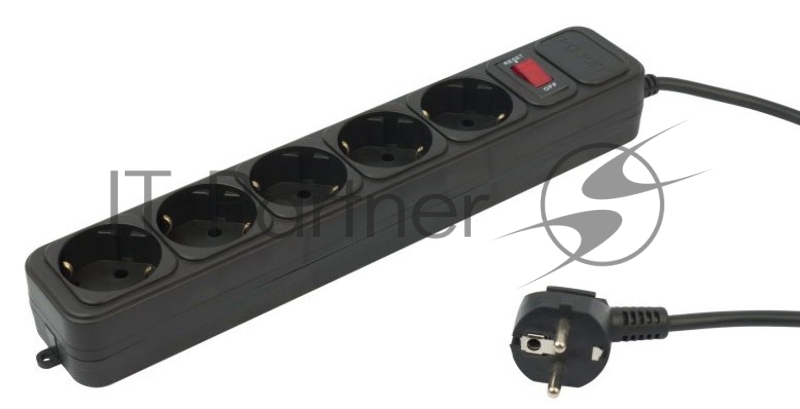 Сетевой фильтр PC Pet AP01006-3-BK 3м (5 розеток) черный