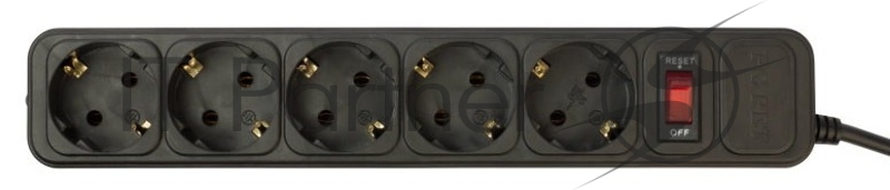 Сетевой фильтр PC Pet AP01006-3-BK 3м (5 розеток) черный