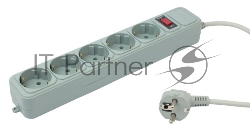 Сетевой фильтр PC Pet AP01006-3-GR 3м (5 розеток) серый