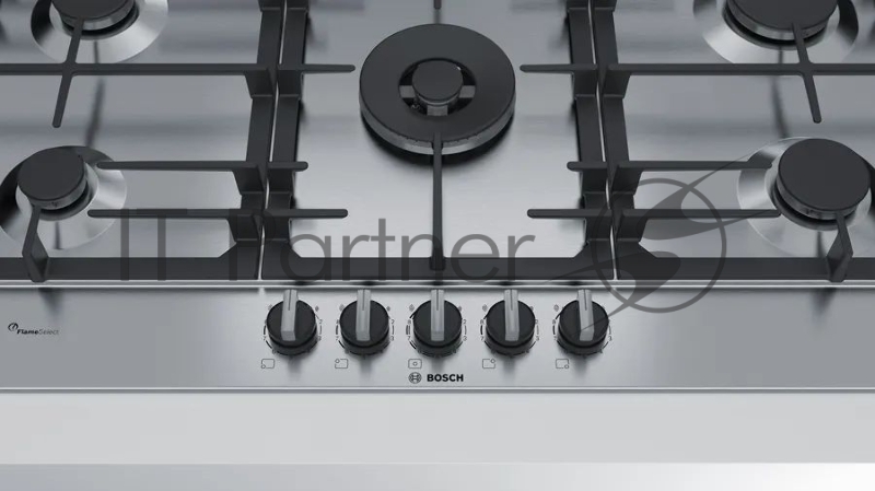 Газовая варочная поверхность Bosch PCR9A5B90M нержавеющая сталь