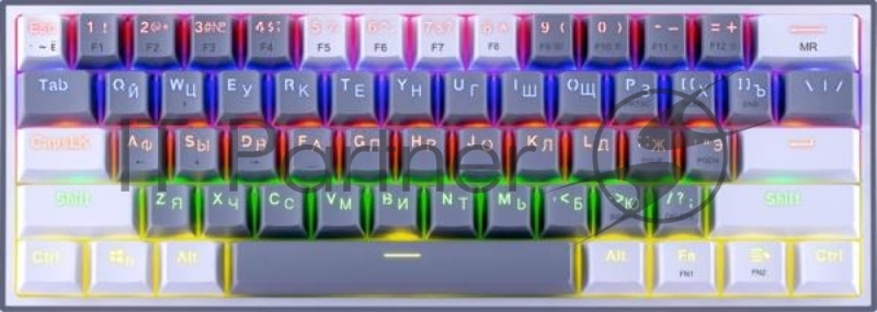 Клавиатура USB FIZZ GREY/WHITE REDRAGON 70675 DEFENDER