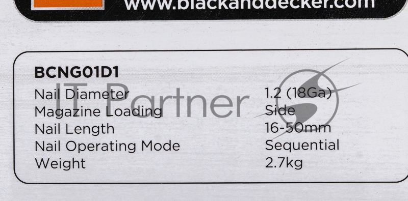 Степлер аккумуляторный Black+Decker BCNG01D1-QW гвозди тип 300 / 500