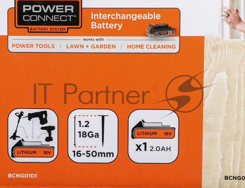 Степлер аккумуляторный Black+Decker BCNG01D1-QW гвозди тип 300 / 500