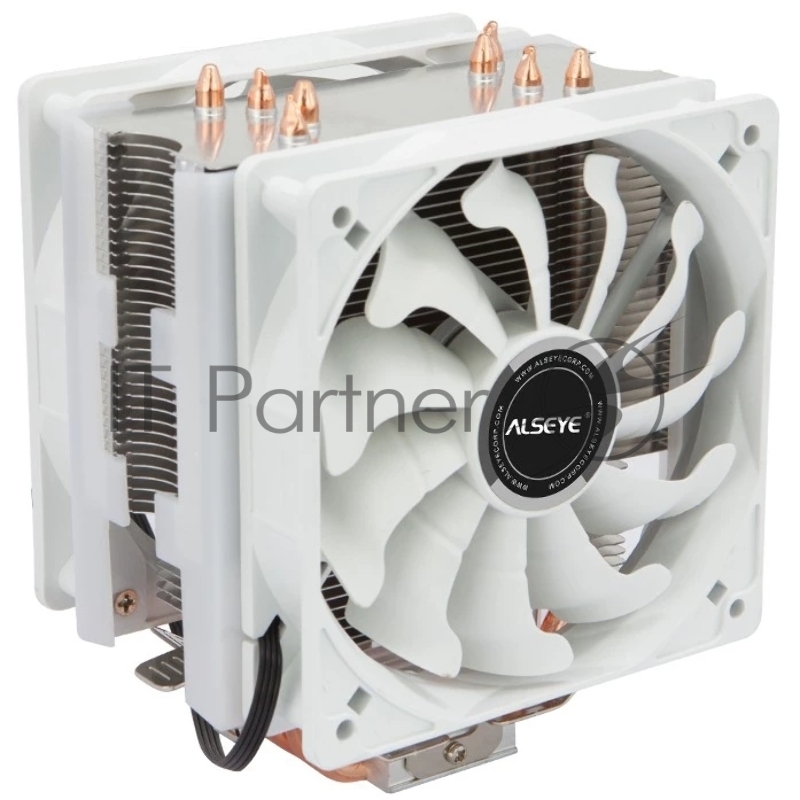 Кулер Alseye S120D-W Universal, TDP 135W, 2x120FAN, 4 heat pipe, WHITE, PWM, RTL