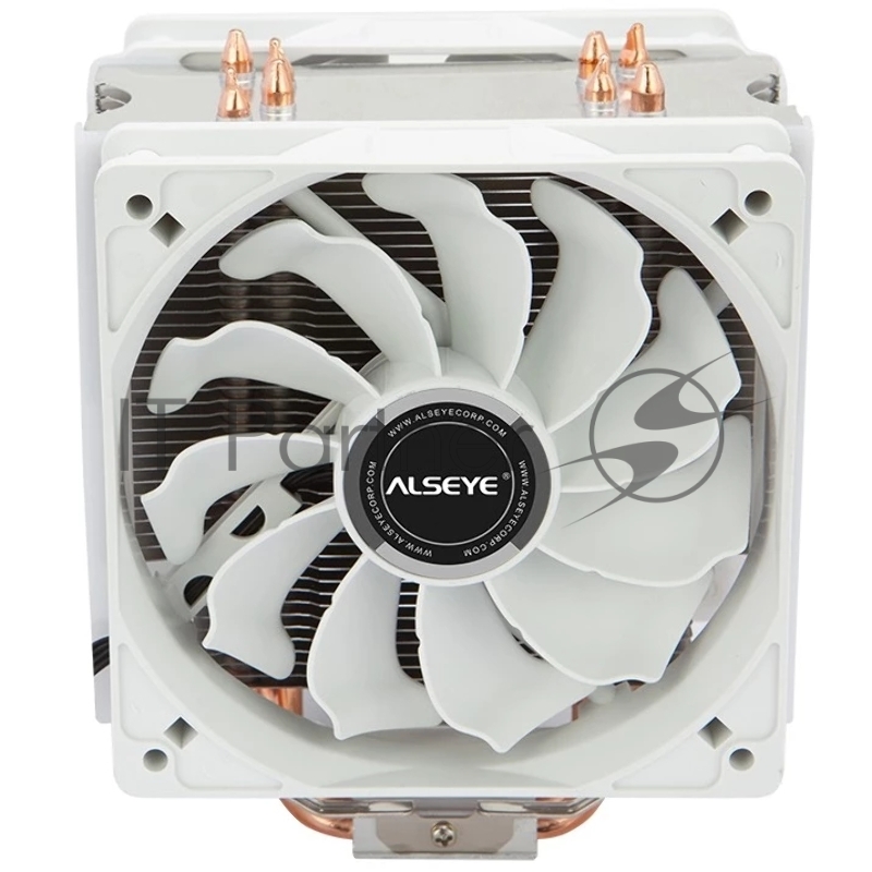 Кулер Alseye S120D-W Universal, TDP 135W, 2x120FAN, 4 heat pipe, WHITE, PWM, RTL