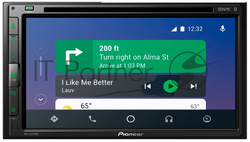 Автомагнитола CD DVD Pioneer AVH-Z5250BT 2DIN 4x50Вт