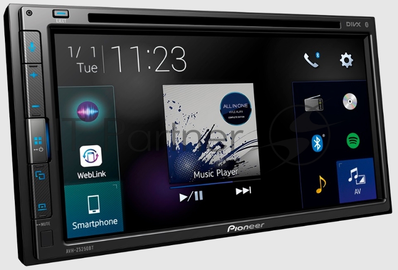 Автомагнитола CD DVD Pioneer AVH-Z5250BT 2DIN 4x50Вт