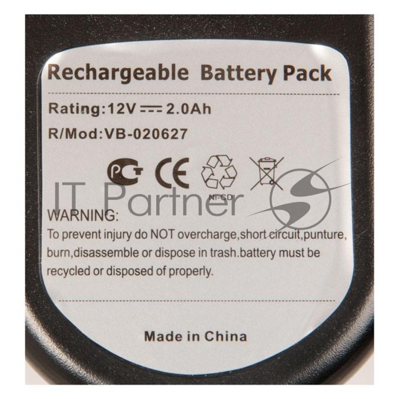 Аккумулятор для DEWALT (p/n: DC9071, DE9037, DE9071, DE9074, DE9075, DW9071, 2.0Ah 12V