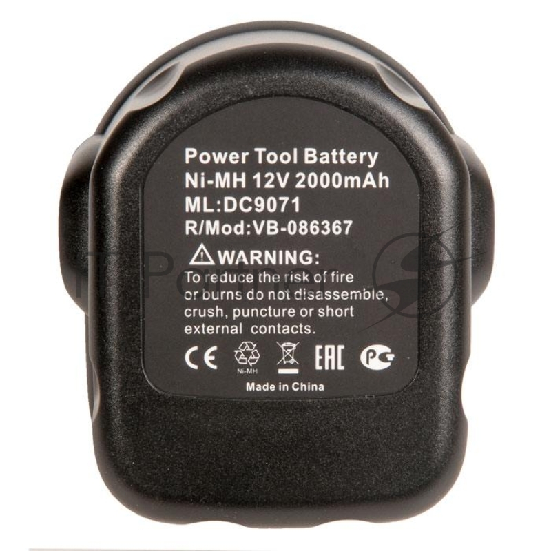 Аккумулятор для Dewalt (p/n: DC9071, DE9037, DE9071, DE9074, DE9075, DW9071, 2.0Ah 12V Ni-Mh