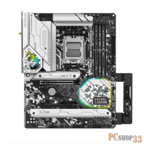 Материнская плата ASRock B650E STEEL LEGEND WIFI, Socket AM5, AMD B650, 4xDDR5-5200, HDMI+DP, 2xPCI-Ex16, 2xSATA3(RAID 0/1/10), 3xM.2, 8 Ch Audio, 1x2.5GLan, WiFi, (2+4)xUSB2.0, (5+4)xUSB3.2, (1+1)xUSB3.2 Type-C™, ATX, RTL, {5}