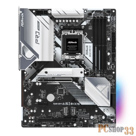 Материнская плата ASRock B650 PRO RS, Socket AM5, AMD B650, 4xDDR5-5200, HDMI+DP, 2xPCI-Ex16, 1xPCI-Ex1, 4xSATA3(RAID 0/1/10), 3xM.2, 8 Ch Audio, 1x2.5GLan, (6+3)xUSB2.0, (3+2)xUSB3.2, (1+1)xUSB3.2 Type-C™, ATX, RTL, {5}
