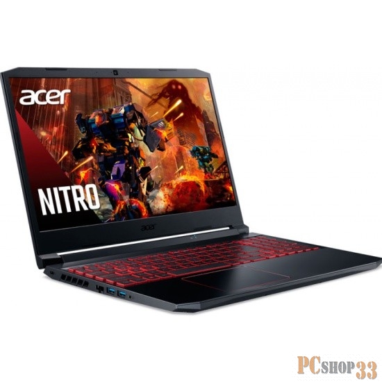 Ноутбук Acer Nitro 5 AN515-57-55ZS 15.6(1920x1080)/Intel Core i5 11400H(2.7Ghz)/16384Mb/512SSDG GeForce RTX3060(6144Mb)/Cam/BT/WiFi/war 1y/2.3kg/Black/Win11Home + EN kbd Английская клавиатура