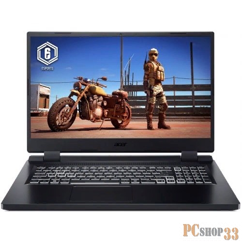 Ноутбук Acer Nitro 5 AN517-55-56DM 17.3(1920x1080)/Intel Core i5 12500H(3.3Ghz)/8192Mb/512SSDGb GeForce RTX3050Ti(4096Mb)/Cam/BT/WiFi/ 1y/3kg/Black/noOS + EN kbd Английская клавиатура