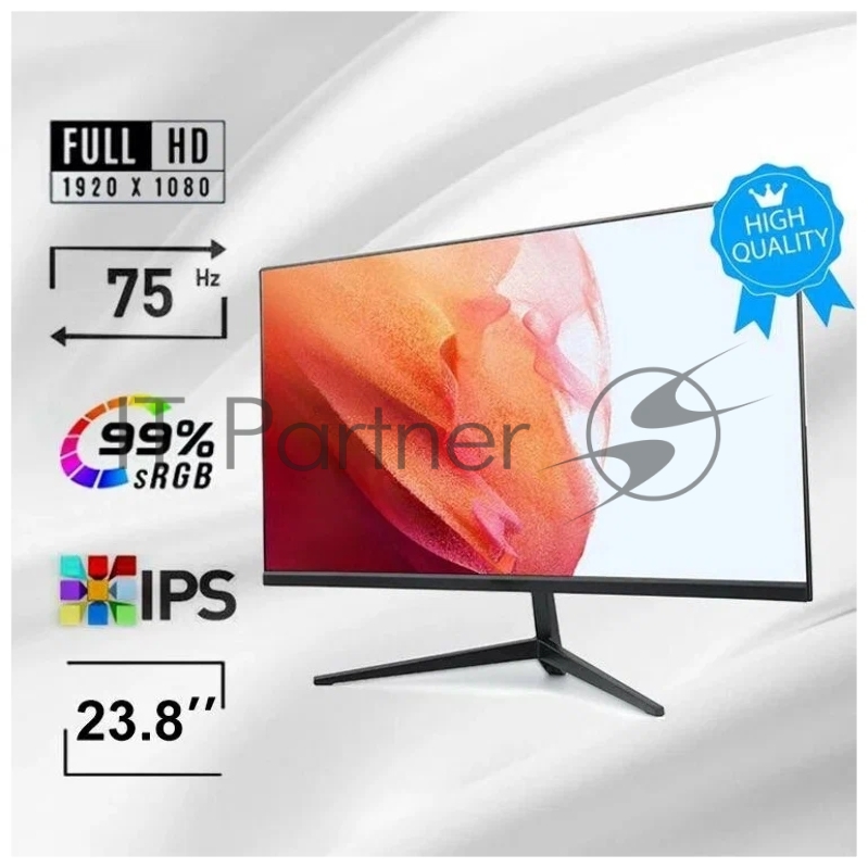 Монитор 23.8 ABR M238LQ-i1 ABR DISPLAY IPS/ FULL HD LED/75GHz/ D 178 A+/HDMI/VGA