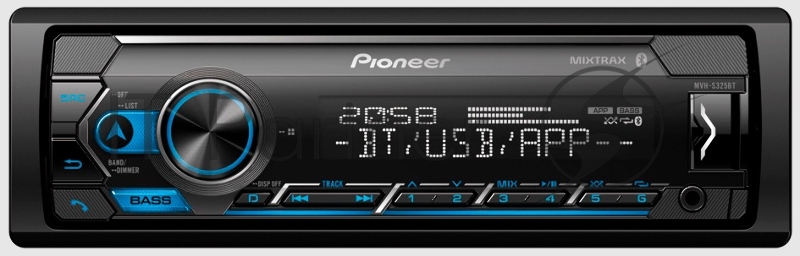 Автомагнитола Pioneer MVH-S325BT 1DIN 4x50Вт