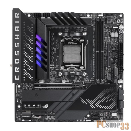 Материнская плата ASUS ROG CROSSHAIR X670E GENE, Socket AM5, X670, 2*DDR5, 2xUSB4, 4xSATA3 + RAID, M2, Audio, Gb LAN, USB 3.2, USB 2.0, ATX 90MB1B80-M0EAY0