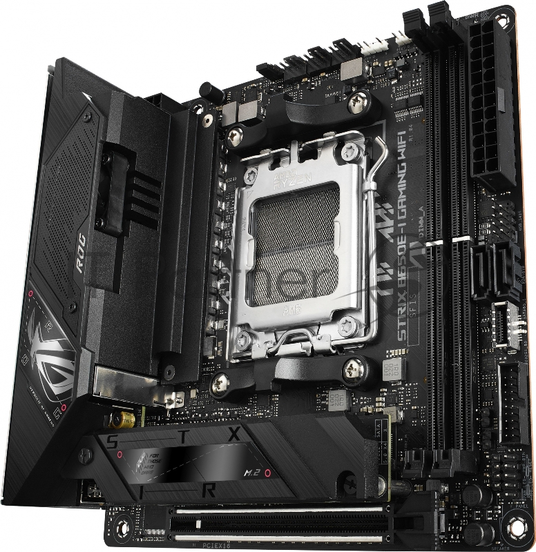 Материнская плата ASUS ROG STRIX X670E-E GAMING WIFI, Socket AM5, X670, 2*DDR5, HDMI + 2xUSB4, 2xSATA3 + RAID, M2, Audio, Gb LAN, USB 3.2, USB 2.0, mIATX 90MB1B70-M0EAY0