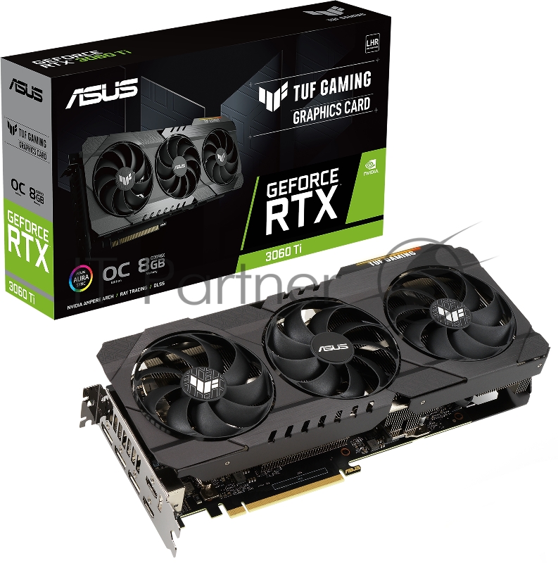 Видеокарта Asus TUF-RTX3060TI-O8GD6X-GAMING /RTX3060TI,HDMI*2,DP*3,8G,D6X (90YV0IL0-M0NA00) {5} (963882)