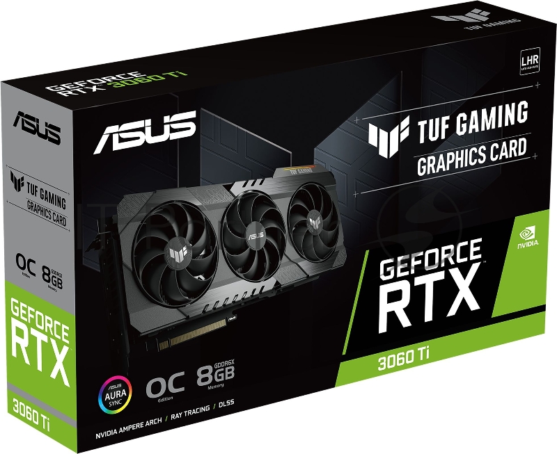 Видеокарта Asus TUF-RTX3060TI-O8GD6X-GAMING /RTX3060TI,HDMI*2,DP*3,8G,D6X (90YV0IL0-M0NA00) {5} (963882)