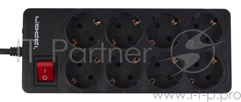 Сетевой фильтр Ippon BK-258 5м (8 розеток) черный (коробка)